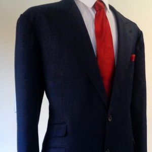 MARZONI MADE IN ITALY MEN BLAZER NAVY BLUE 46 L